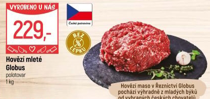Hovězí mleté maso Globus