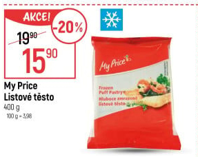 Těsto listové mražené My Price