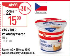 Tvaroh polotučný Váš výběr