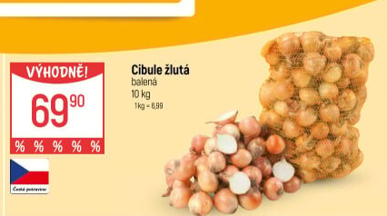 Cibule kuchyňská žlutá