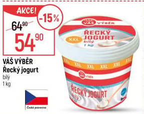 Jogurt řecký bílý Váš Výběr