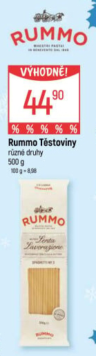 Semolinové těstoviny Rummo