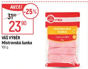 Šunka dušená Mistrovská Váš Výběr
