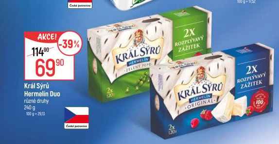 Sýr Hermelín Král sýrů