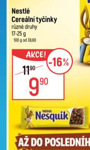 Tyčinka cereální Nesquik Nestlé