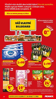 akční leták Penny Market 2.1.2026-7.1.2026