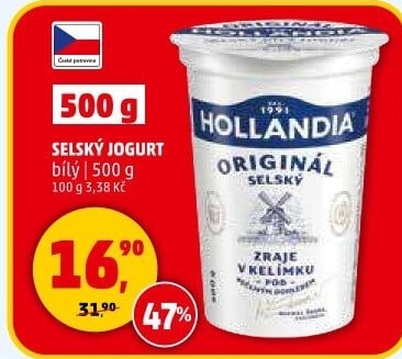 Bílý jogurt selský Hollandia