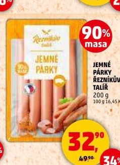 Párky jemné Řezníkův talíř