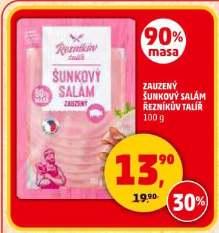 Salám šunkový zauzený Řezníkův talíř
