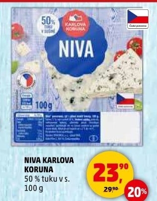Sýr niva Karlova Koruna