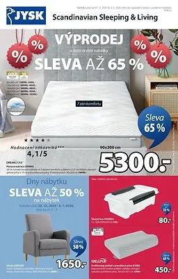 akční leták Jysk 31.12.2025-3.2.2026