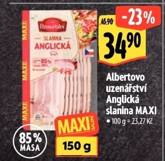 Anglická slanina Albertovo uzenářství