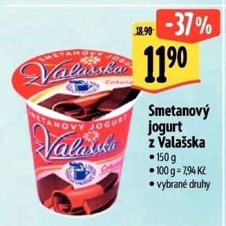 Jogurt smetanový ochucený z Valašska Mlékárna Valašské Meziříčí