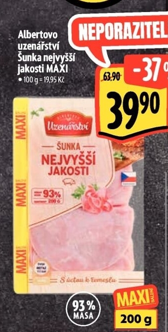 Šunka nejvyšší jakosti Albertovo uzenářství
