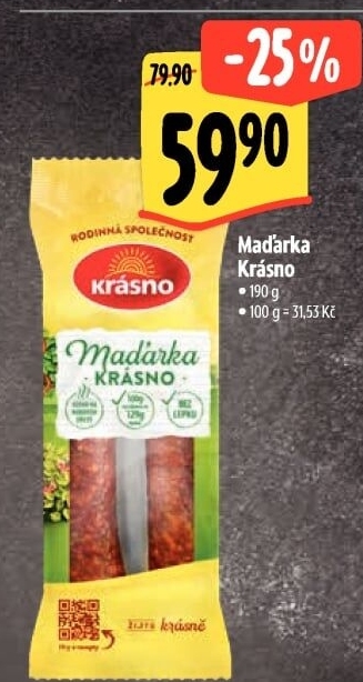 Klobása Maďarka Krásno