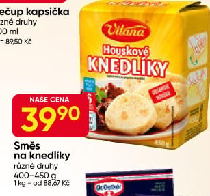 Knedlíky v prášku Vitana