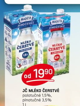 Mléko čerstvé Jihočeské Madeta