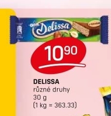 Oplatky celomáčené Delissa Orion