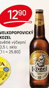 Pivo světlé výčepní 10°Velkopopovický Kozel