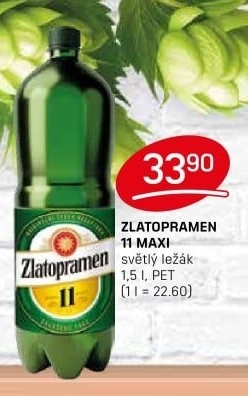 Pivo světlý ležák 11° Zlatopramen