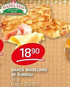 Snack Madeland se šunkou La Lorraine