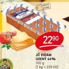 Sýr Eidam uzený 44% Jihočeský Madeta