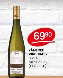 Vína Zámecké Vinohrady Vinný sklep Sovín