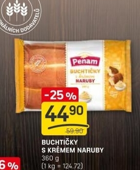 Buchtičky s krémem Naruby Penam
