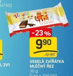Dezert řez Veselá zvířátka