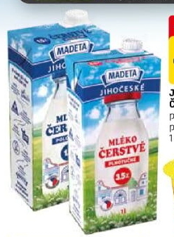 Mléko čerstvé Jihočeské Madeta