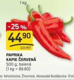 Paprika červená kapie