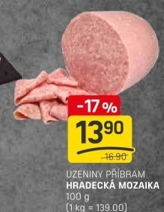 Salám Hradecká mozaika Příbramská uzenina
