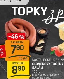 Salám slovenský točený Kostelecké uzeniny