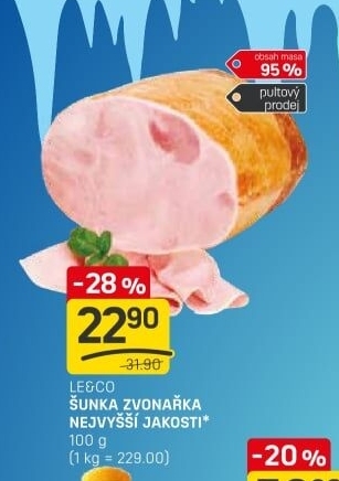 Šunka Zvonařka nejvyšší jakosti LE&amp