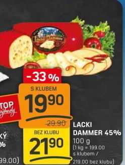 Sýr 45% Lacki Dammer