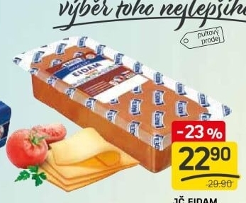 Sýr Eidam uzený 44% Jihočeský Madeta