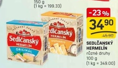 Sýr Hermelín Sedlčanský