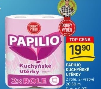 Utěrky kuchyňské 2vrstvé Papilio Dobrý Výběr