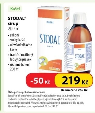 Homeopatikum sirup proti kašli Stodal
