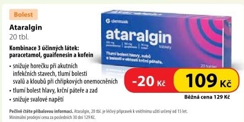 Tablety proti chřipce a bolesti Ataralgin
