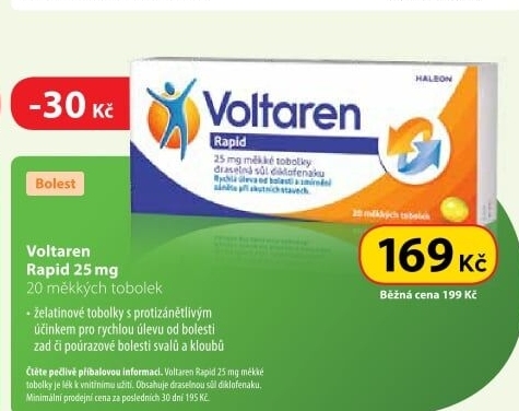 Tobolky proti bolesti Rapid Voltaren