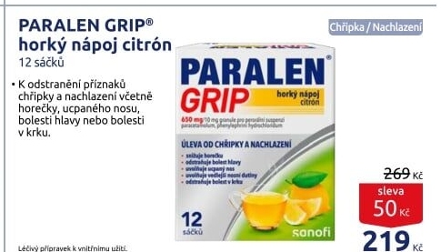 Nápoj horký Paralen Grip