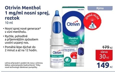 Nosní sprej 1 mg/ml Otrivin