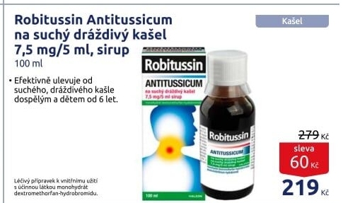 Sirup proti kašli Antitussicum Robitussin