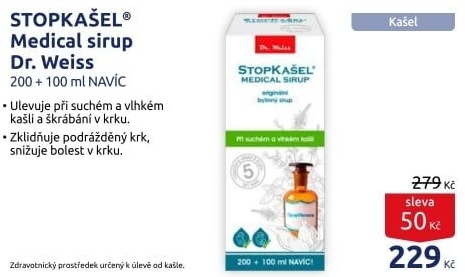 Sirup Stopkašel Dr. Weiss