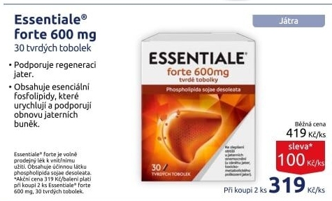 Tablety na onemocnění jater Essentiale Forte