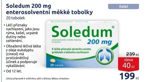 Tobolky proti kašli 200 mg Soledum