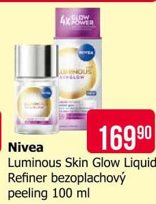 Bezoplachový peeling Liquid Refiner Luminous Skin Glow Nivea