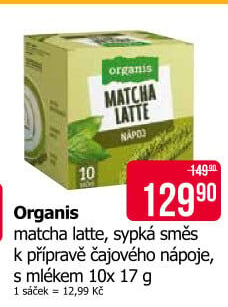 Čaj zelený Matcha latte Organis