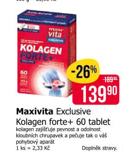 Doplněk stravy Kolagen forte+ Exclusive MaxiVita